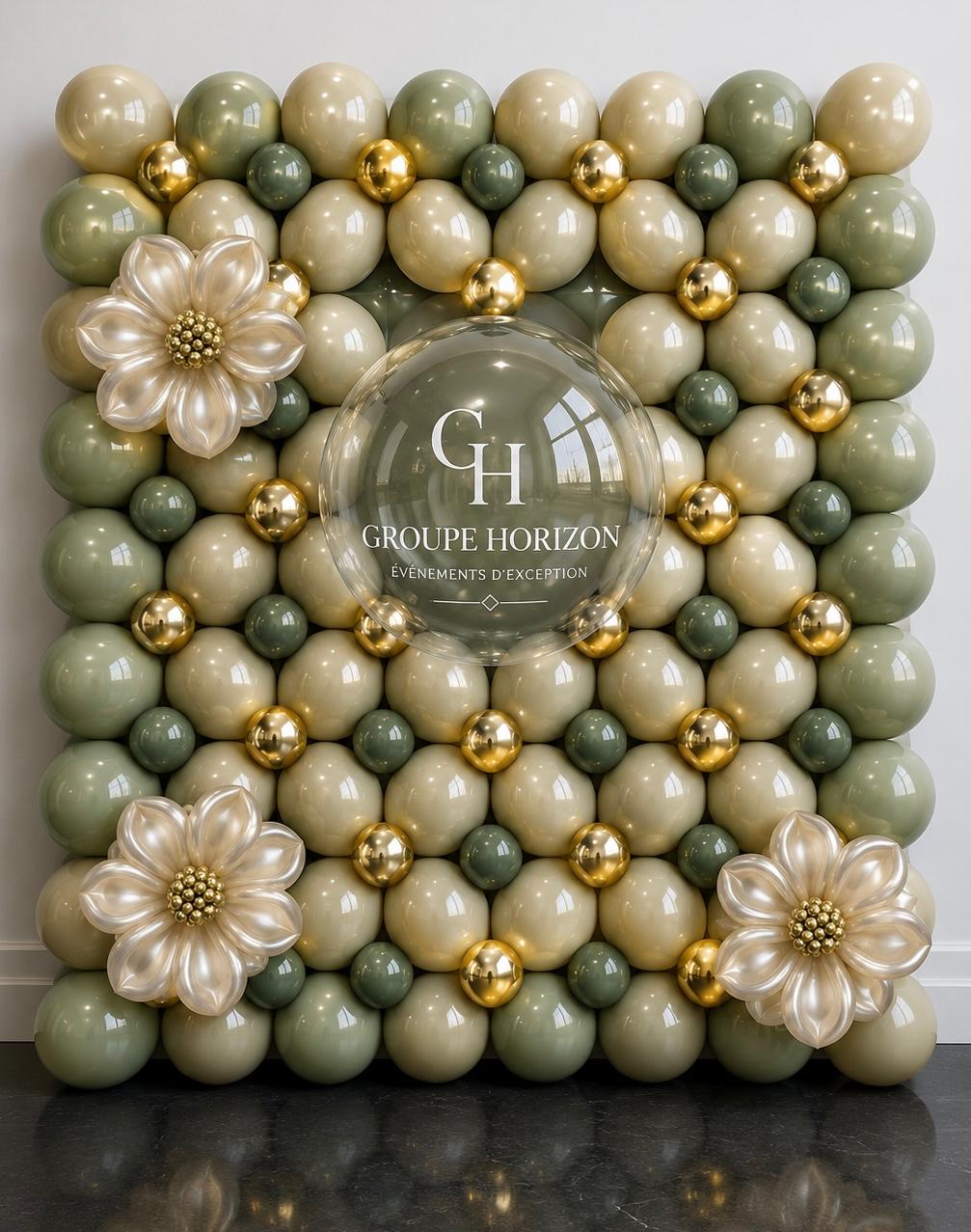 Collection Grandeur — mur de ballons pour installation corporative grand format